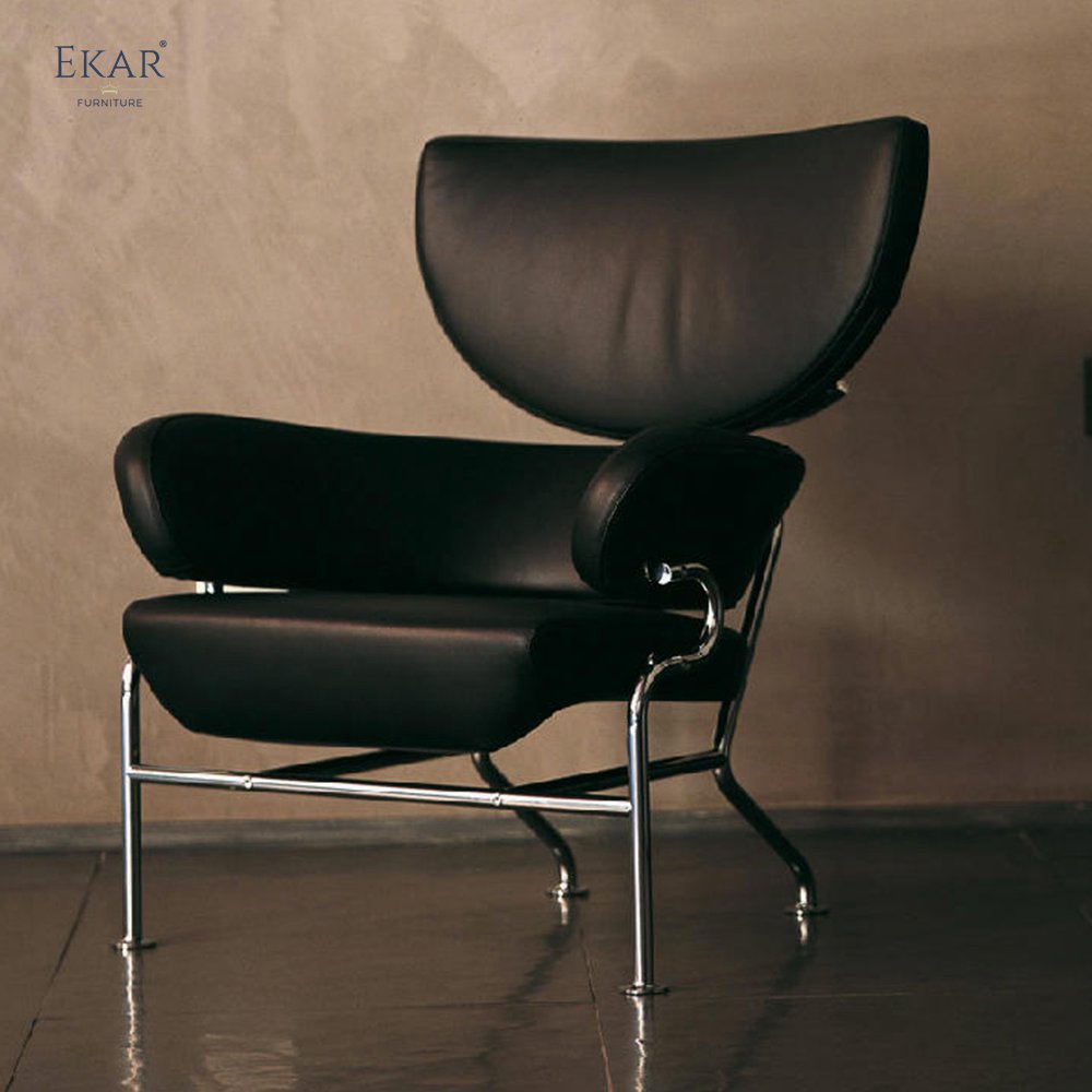 Stainless Steel Frame High-Density Foam Lounge Chair