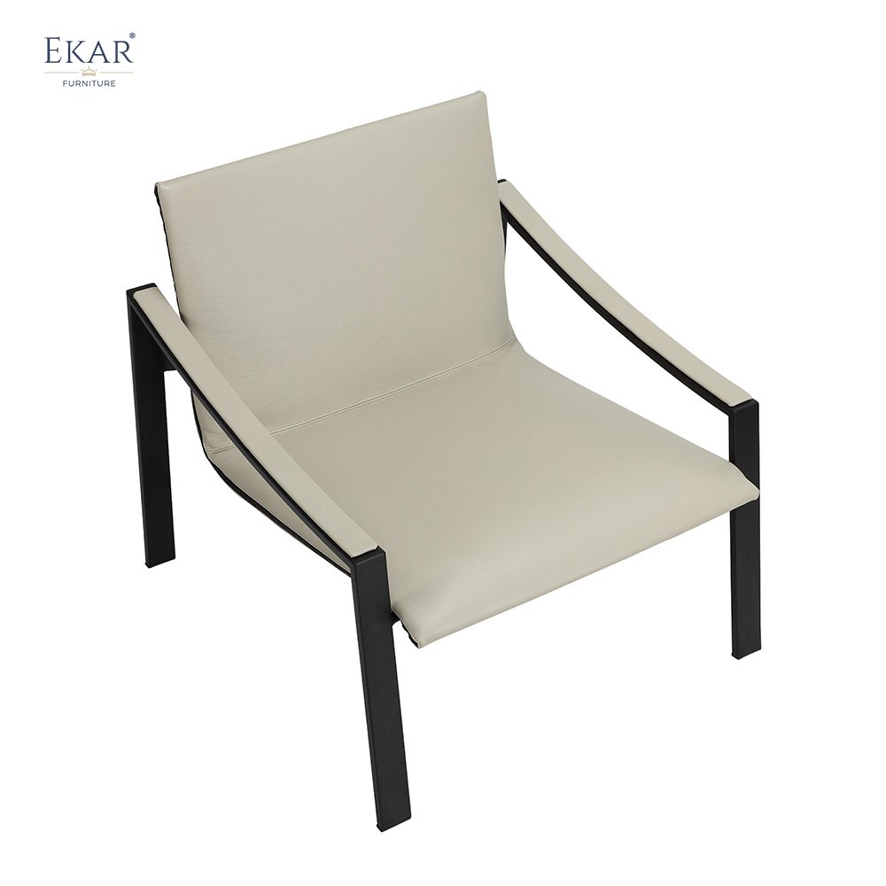 Imported YKK Black Zipper-Trimmed Lounge Chair