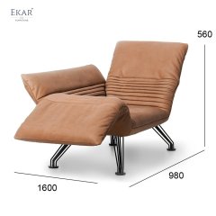 Adjustable Angle Recliner Lounge Chair with Armrests