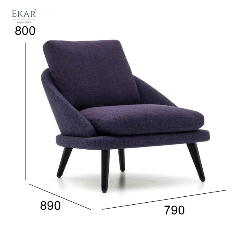 Imported White Oak Deep Smoked Leg Lounge Chair