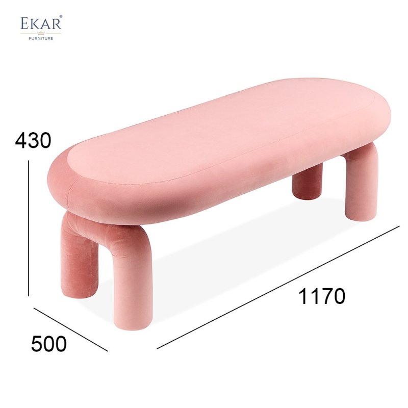 Modern Minimalist Dining Bench | Luxury Upholstered Seating | EKAR FURNITURE WHCD-C213