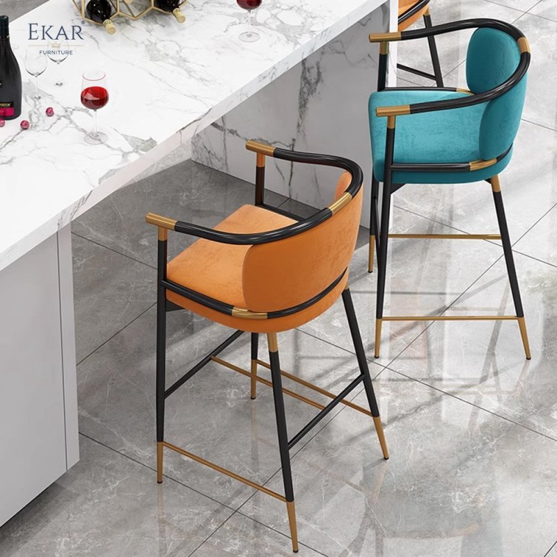 Metal Leg High Bar Stool