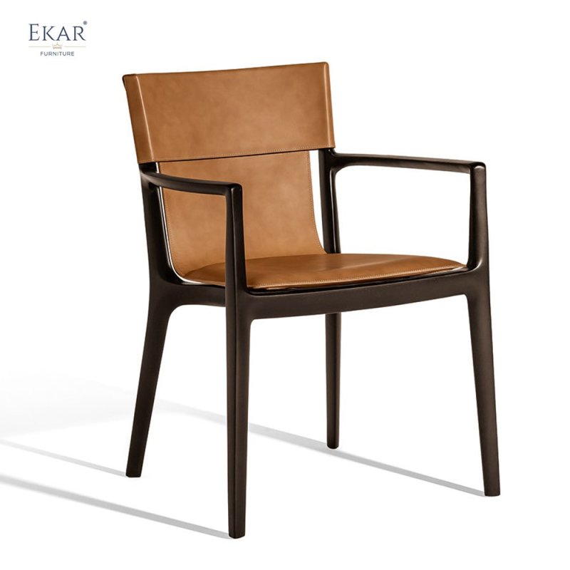 Imported White Wax Smoked Dining Chair
