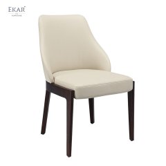 Structured Cotton Backrest Armrest Dining Chair