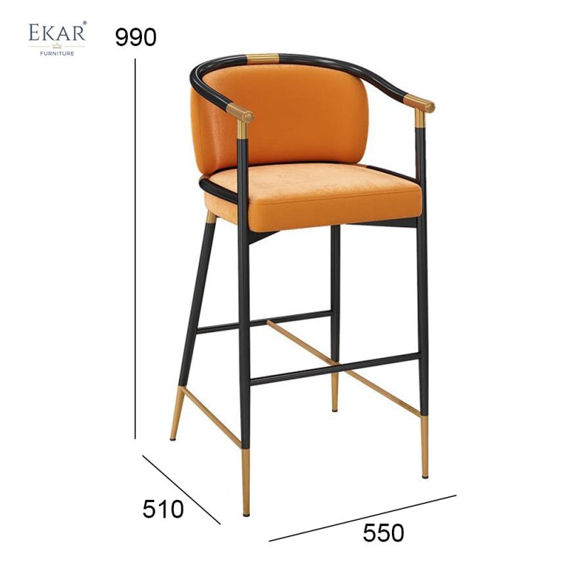 Metal Leg High Bar Stool