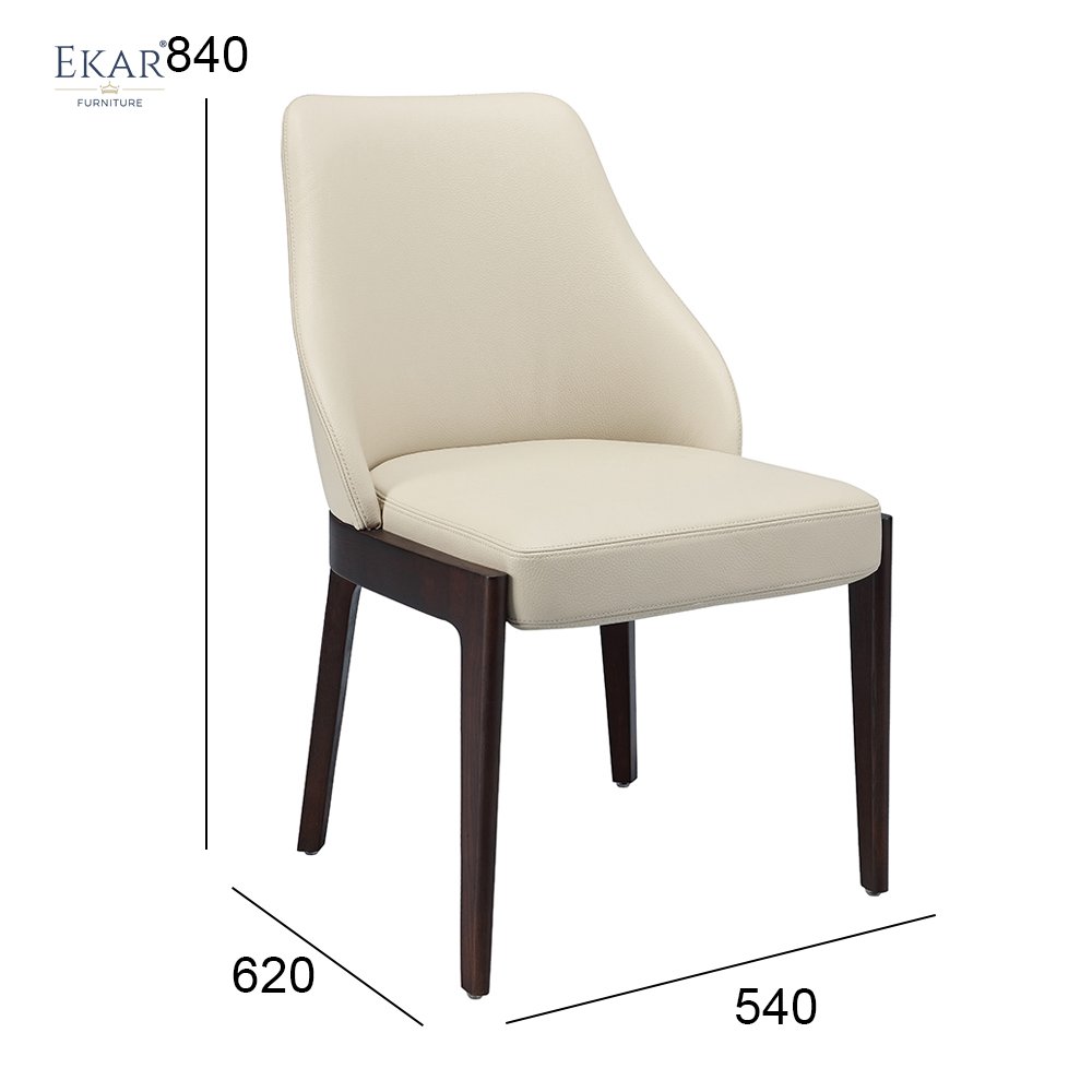 Structured Cotton Backrest Armrest Dining Chair