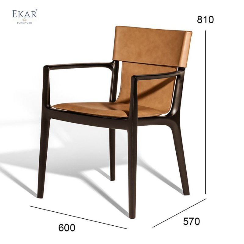 Imported White Wax Smoked Dining Chair