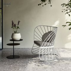 Sleek Matte Black Sparkle Painted Solid Steel Corner Table