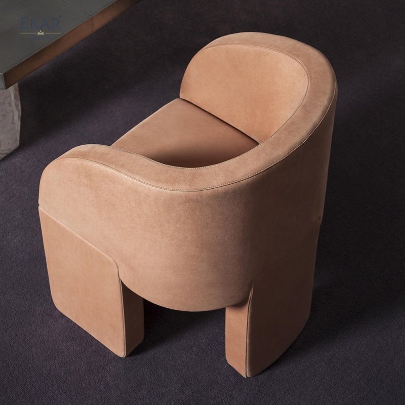 Wooden Frame Dining Chair with High-Density Foam Cushion