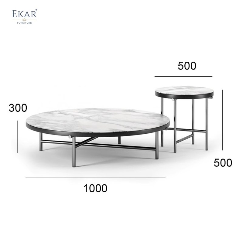 Stainless Steel Brushed Gunmetal Coffee Table