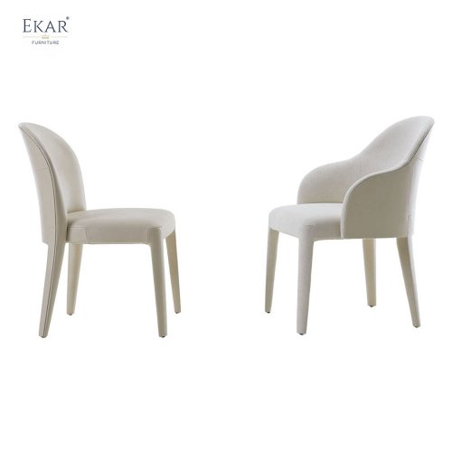EKAR Tulip Fully Upholstered Dining Armchair | Modern Minimalist Dining Chair | EKAR FURNITURE