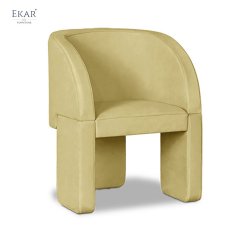 Wooden Frame Dining Chair with High-Density Foam Cushion