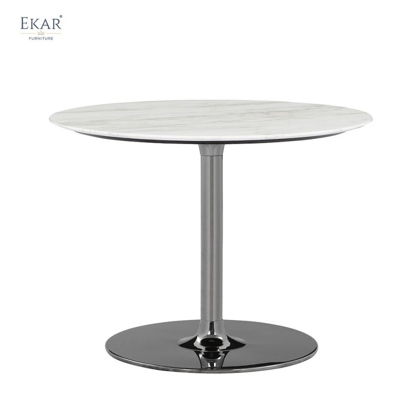 Polished Stainless Steel Spiral Coffee Table with Solid Steel Base