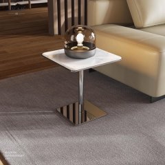 Mirror Finish Solid Steel Square Coffee Table