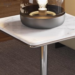 Mirror Finish Solid Steel Square Coffee Table