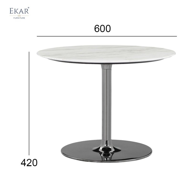 Polished Stainless Steel Spiral Coffee Table with Solid Steel Base