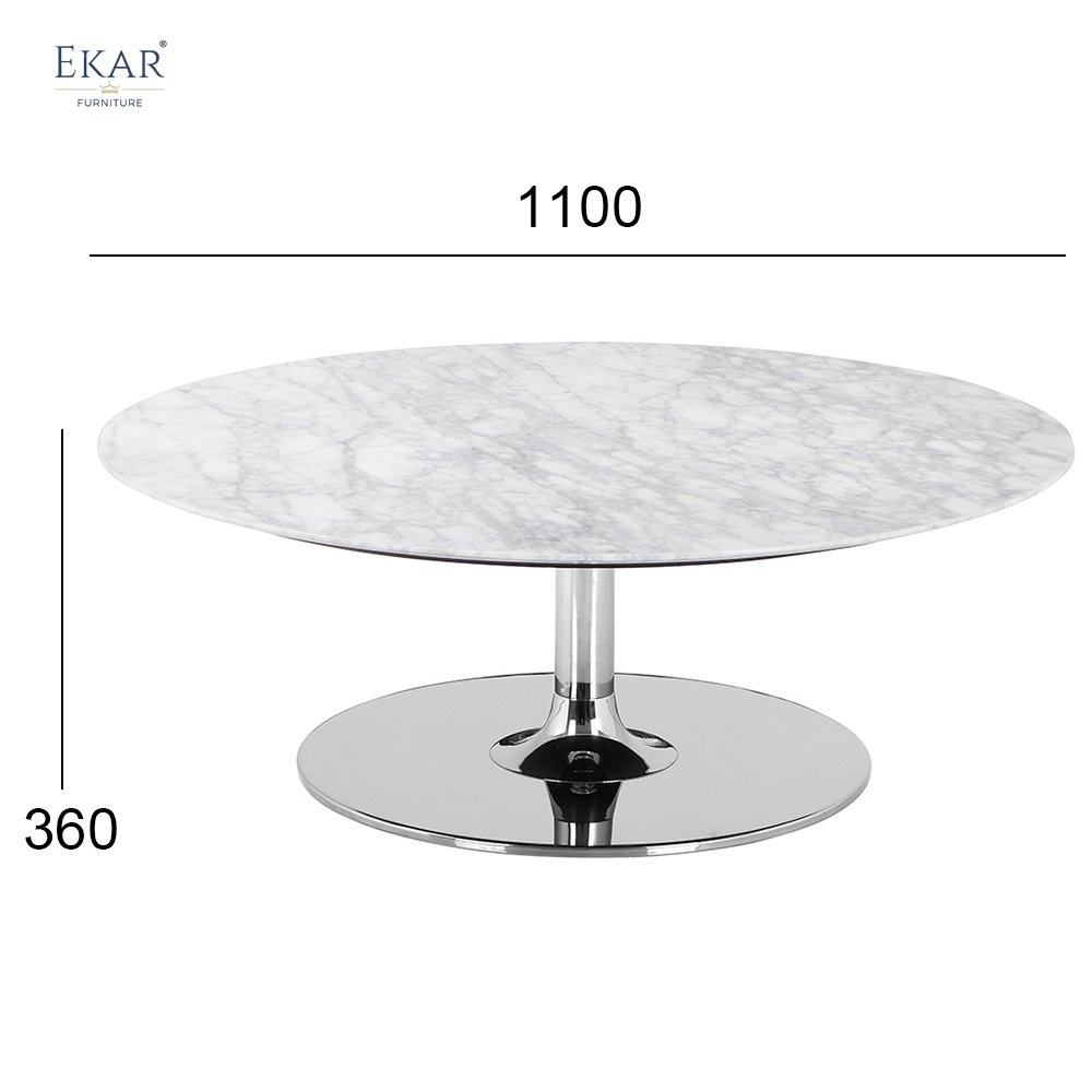 Polished Stainless Steel Spiral Coffee Table with Solid Steel Base