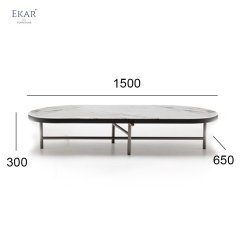 Stainless Steel Brushed Gunmetal Coffee Table