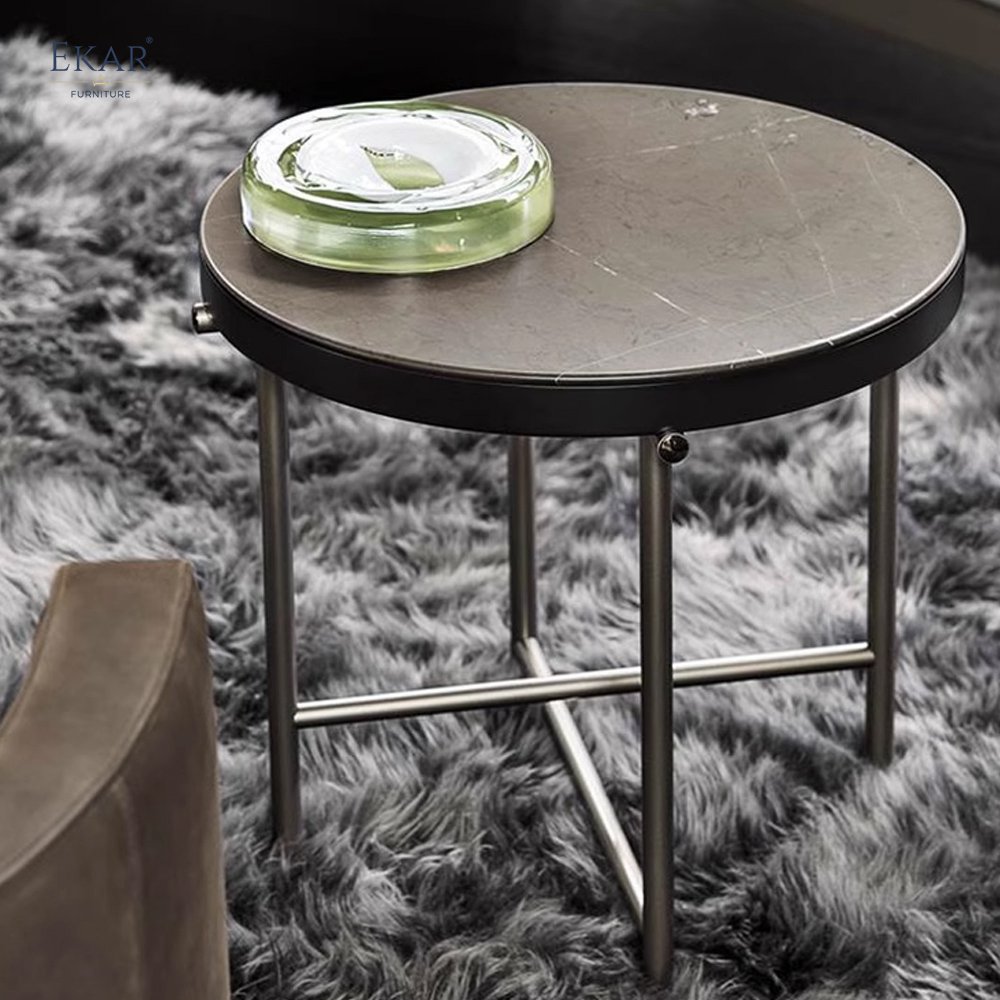 Stainless Steel Brushed Gunmetal Coffee Table