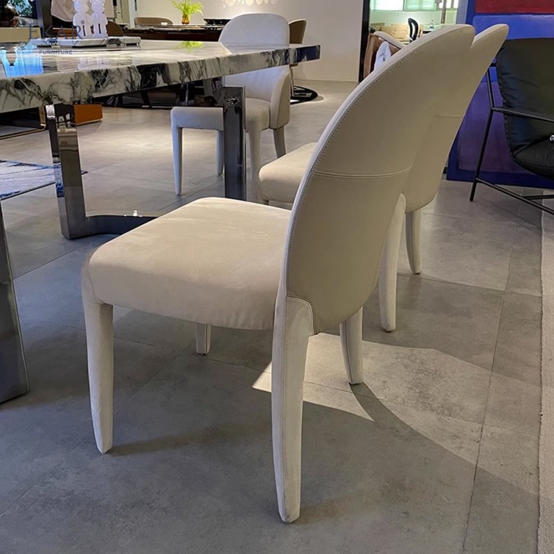 EKAR Tulip Fully Upholstered Dining Armchair | Modern Minimalist Dining Chair | EKAR FURNITURE