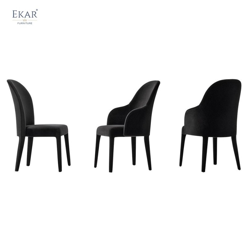 EKAR Tulip Fully Upholstered Dining Armchair | Modern Minimalist Dining Chair | EKAR FURNITURE