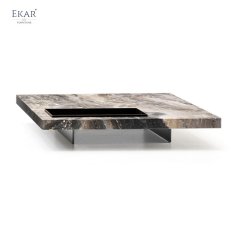 Embedded Tray + Detachable Legs Square Coffee Table