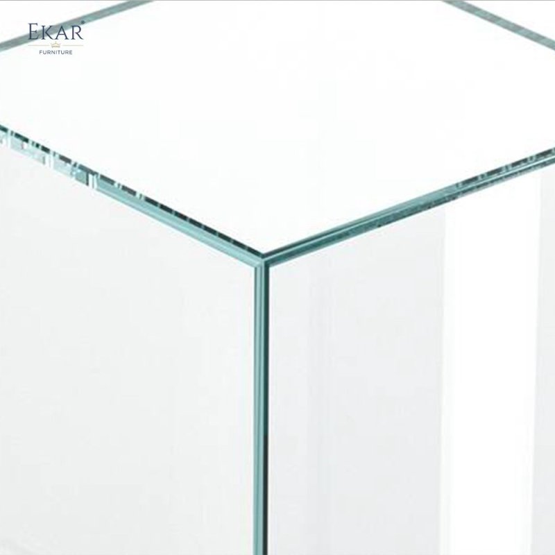 Stainless Steel Mirrored Base Corner Table