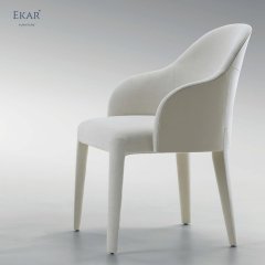 EKAR Tulip Fully Upholstered Dining Armchair | Modern Minimalist Dining Chair | EKAR FURNITURE
