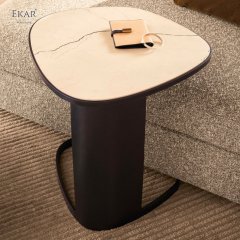 Champagne Gold Painted Steel Frame Coffee Table