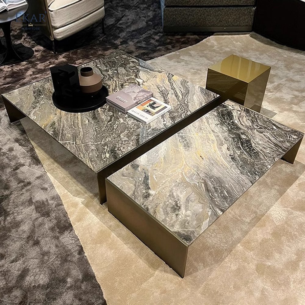 Coffee Gold Stainless Steel Coffee Table