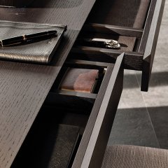 Italian Renza Scratch-Resistant Open Paint Wood Veneer Writing Desk