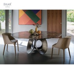 Solid Wood Multilayer Walnut Veneer Parquet Dining Table