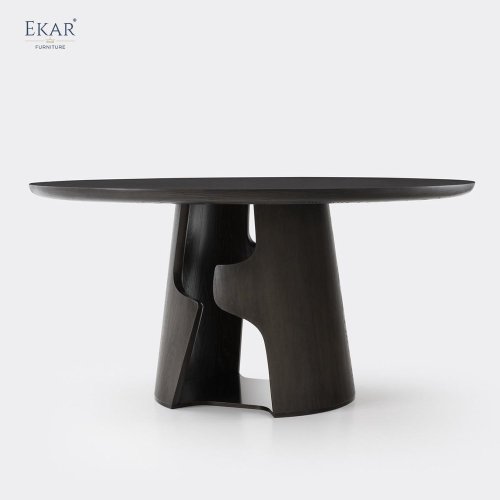 Modern Round Dining Table | Sculptural Custom Seating | EKAR FURNITURE
