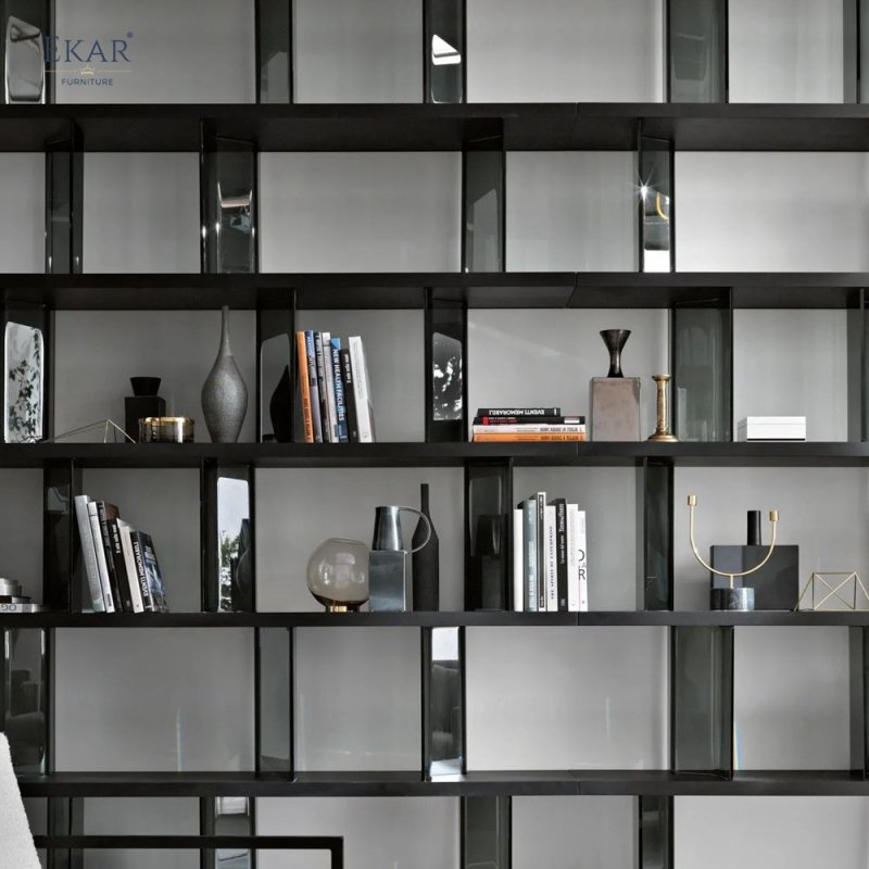 Stainless Steel Brushed L-Shaped Multi-Functional Shelving Unit