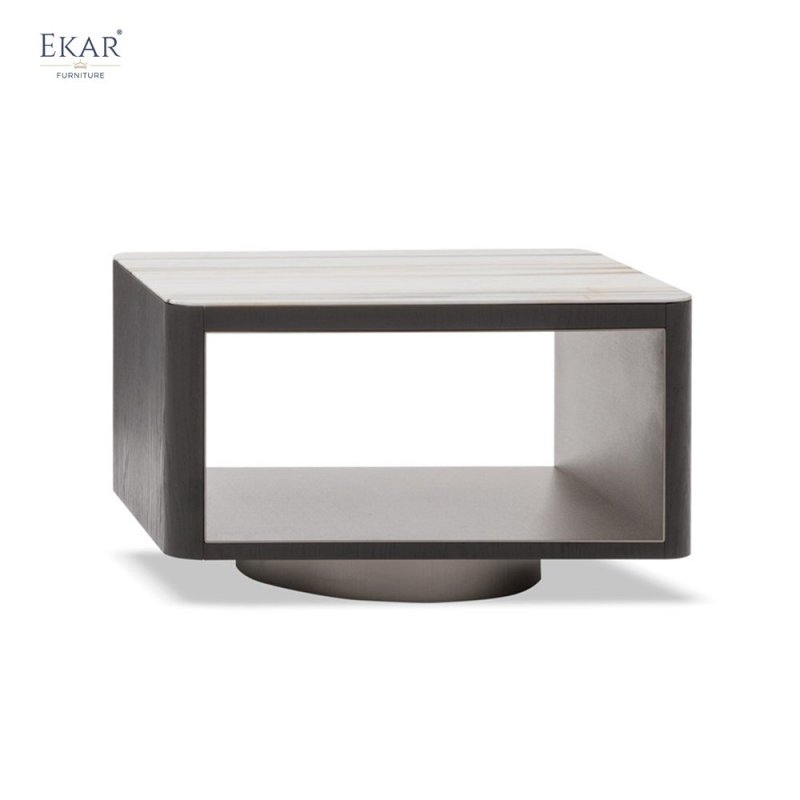 Matte Finish Stainless Steel Brushed Coffee Gold Base Nightstand