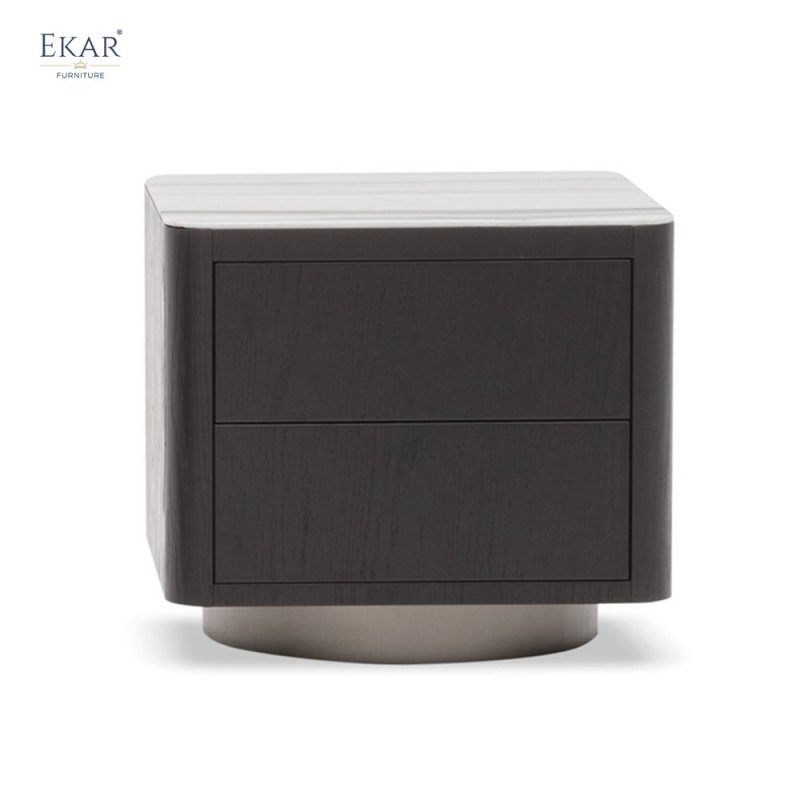 Matte Finish Stainless Steel Brushed Coffee Gold Base Nightstand