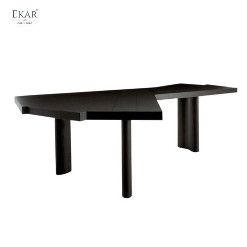 Modern Minimalist Solid Red Oak Wood Writing Desk for Home Office School Apartment Office Building Includes Metal Furniture