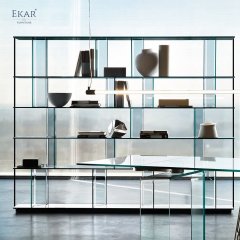 Stainless Steel Brushed L-Shaped Multi-Functional Shelving Unit