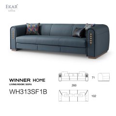 EKAR FURNITURE modern minimalist style leather sofa