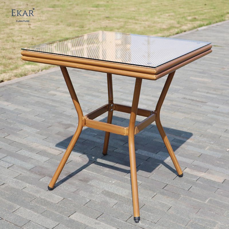 Weatherproof outdoor dining ensemble