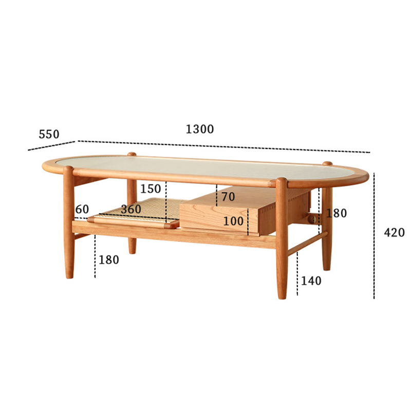 Solid Wood Coffee Table FL-YQCJ