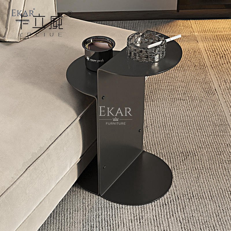 Irregular Metal End Table - Contemporary Metallic Charm