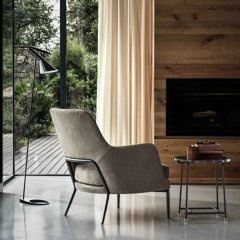 Curved Wood Double-Layer Frame Relaxing Chair