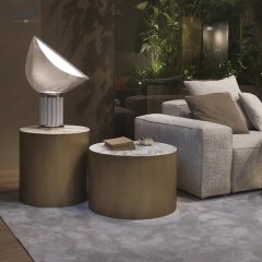 Stainless Steel Brushed Finish Coffee Table with Stone-Like Resilience