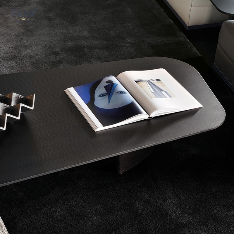 Irregular Wood Veneer Coffee Table - Unique Natural Beauty for Your Living Space