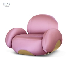 Creative Plush Fabric Lounge Chair - Cozy Comfort and Unique Design