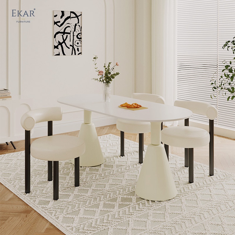 Faux Leather Dining Chair with Stainless Steel Legs - Modern Elegance for Your Dining Space