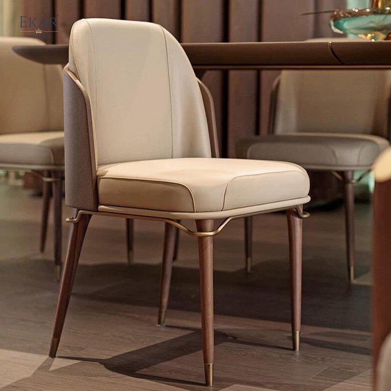 White Oak and Velvet Dining Chair - Timeless Elegance and Comfort Combined