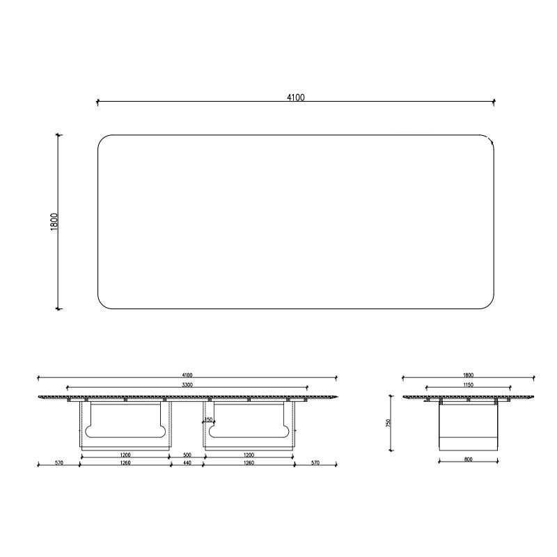 EKAR FURNITURE Modern Marble Top Dining Table