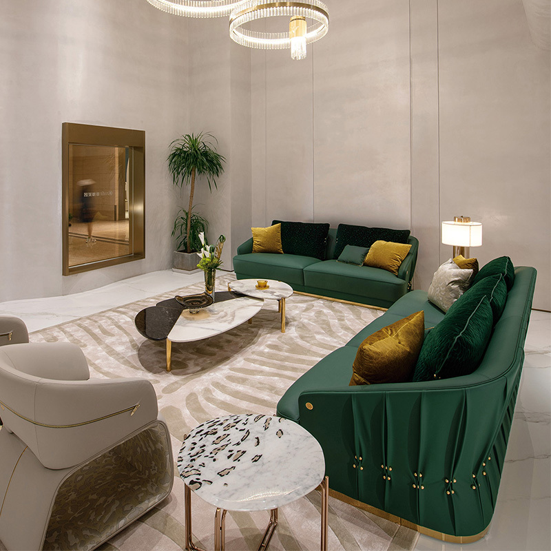 Italian modern design style leather sofa